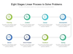 Eight Stages Linear Process To Solve Problems Ppt PowerPoint Presentation Gallery Format PDF Eight Stages Linear Process To Solve Problems Ppt PowerPoint Presentation Gallery Format PDF