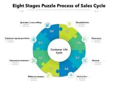 Eight Stages Puzzle Process Of Sales Cycle Ppt PowerPoint Presentation Show Ideas PDF Eight Stages Puzzle Process Of Sales Cycle Ppt PowerPoint Presentation Show Ideas PDF