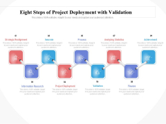Eight Steps Of Project Deployment With Validation Ppt PowerPoint Presentation Slides Graphics PDF Eight Steps Of Project Deployment With Validation Ppt PowerPoint Presentation Slides Graphics PDF
