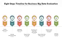 Eight Steps Timeline For Business Big Data Evaluation Ppt PowerPoint Presentation Gallery Inspiration PDF Eight Steps Timeline For Business Big Data Evaluation Ppt PowerPoint Presentation Gallery Inspiration PDF