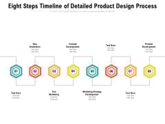 Eight Steps Timeline Of Detailed Product Design Process Ppt PowerPoint Presentation File Icons PDF Eight Steps Timeline Of Detailed Product Design Process Ppt PowerPoint Presentation File Icons PDF