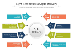 Eight Techniques Of Agile Delivery Ppt PowerPoint Presentation Pictures Mockup PDF Eight Techniques Of Agile Delivery Ppt PowerPoint Presentation Pictures Mockup PDF