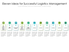 Eleven Ideas For Successful Logistics Management Ppt PowerPoint Presentation Summary Inspiration PDF Eleven Ideas For Successful Logistics Management Ppt PowerPoint Presentation Summary Inspiration PDF