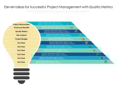 Eleven Ideas For Successful Project Management With Quality Metrics Ppt PowerPoint Presentation Portfolio Graphics PDF Eleven Ideas For Successful Project Management With Quality Metrics Ppt PowerPoint Presentation Portfolio Graphics PDF