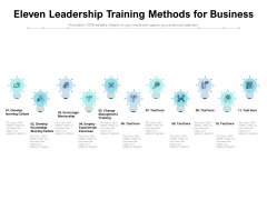 Eleven Leadership Training Methods For Business Ppt PowerPoint Presentation Model Skills PDF Eleven Leadership Training Methods For Business Ppt PowerPoint Presentation Model Skills PDF