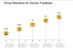 Emoji Reactions For Service Feedback Ppt PowerPoint Presentation Icon Brochure