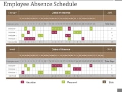 employee absence schedule