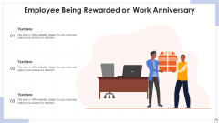 Employee Being Rewarded On Work Anniversary Elements PDF