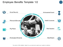 Employee Benefits Template Achievement Award Ppt PowerPoint Presentation File Clipart Images