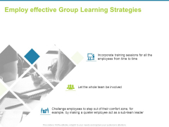 Employee Engagement Activities Company Success Employ Effective Group Learning Strategies Information PDF