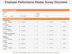 Employee Performance Review Survey Document Ppt Powerpoint Presentation Styles Sample Employee Performance Review Survey Document Ppt Powerpoint Presentation Styles Sample