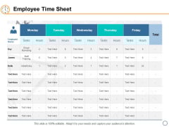 Employee Time Sheet Ppt PowerPoint Presentation Model Employee Time Sheet Ppt PowerPoint Presentation Model