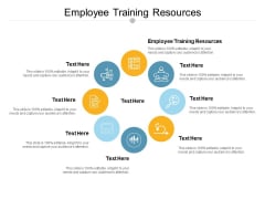 Employee Training Resources Ppt PowerPoint Presentation Summary Infographics Cpb