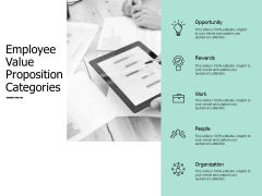 Employee Value Proposition Categories Ppt PowerPoint Presentation Infographic Template Portrait