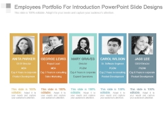 Employees Portfolio For Introduction Powerpoint Slide Designs Employees Portfolio For Introduction Powerpoint Slide Designs