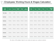Employees Working Hours And Wages Calculation Ppt PowerPoint Presentation Pictures Samples Employees Working Hours And Wages Calculation Ppt PowerPoint Presentation Pictures Samples
