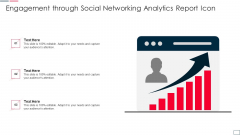 Engagement Through Social Networking Analytics Report Icon Clipart PDF