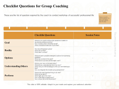 Enterprise Capabilities Training Checklist Questions For Group Coaching Ppt PowerPoint Presentation Outline Smartart PDF Enterprise Capabilities Training Checklist Questions For Group Coaching Ppt PowerPoint Presentation Outline Smartart PDF