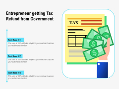 Entrepreneur Getting Tax Refund From Government Ppt PowerPoint Presentation Gallery Graphics Tutorials PDF Entrepreneur Getting Tax Refund From Government Ppt PowerPoint Presentation Gallery Graphics Tutorials PDF