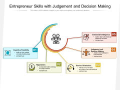 Entrepreneur Skills With Judgement And Decision Making Ppt PowerPoint Presentation Icon Visuals PDF Entrepreneur Skills With Judgement And Decision Making Ppt PowerPoint Presentation Icon Visuals PDF