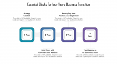 Essential Blocks For Four Years Business Transition Ppt PowerPoint Presentation Pictures PDF Essential Blocks For Four Years Business Transition Ppt PowerPoint Presentation Pictures PDF