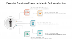 Essential Candidate Characteristics In Self Introduction Ppt PowerPoint Presentation Model Show PDF