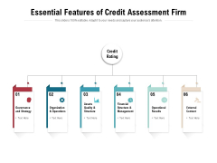 Essential Features Of Credit Assessment Firm Ppt PowerPoint Presentation Layouts Graphics Template PDF Essential Features Of Credit Assessment Firm Ppt PowerPoint Presentation Layouts Graphics Template PDF