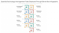 Essential Technology Management Tasks Displayed Through Eleven Box Infographic Ppt PowerPoint Presentation File Portfolio PDF Essential Technology Management Tasks Displayed Through Eleven Box Infographic Ppt PowerPoint Presentation File Portfolio PDF
