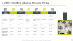 Examining Product Characteristics Brand Messaging Content Marketing Schedule Slides PDF
