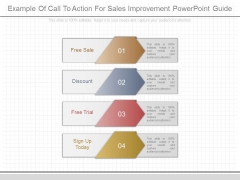 Example Of Call To Action For Sales Improvement Powerpoint Guide