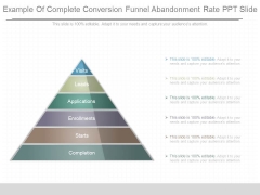 Example Of Complete Conversion Funnel Abandonment Rate Ppt Slide Example Of Complete Conversion Funnel Abandonment Rate Ppt Slide
