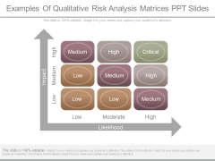 Examples Of Qualitative Risk Analysis Matrices Ppt Slides Examples Of Qualitative Risk Analysis Matrices Ppt Slides