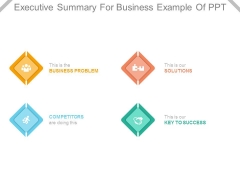 Executive Summary For Business Example Of Ppt