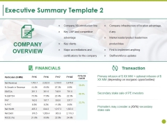 executive summary slide geeks