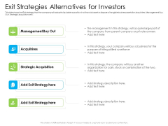 Exit Strategies Alternatives For Investors Ppt Infographics Background PDF Exit Strategies Alternatives For Investors Ppt Infographics Background PDF
