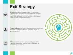 Exit Strategy Ppt PowerPoint Presentation Ideas Format Ideas Exit Strategy Ppt PowerPoint Presentation Ideas Format Ideas