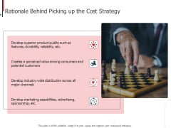 Expenditure Administration Rationale Behind Picking Up The Cost Strategy Ppt Infographic Template Summary PDF