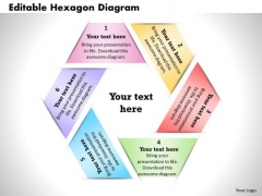 Editable Hexagon Diagram PowerPoint Presentation Template Editable Hexagon Diagram PowerPoint Presentation Template