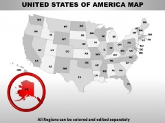Editable Usa Alaska State PowerPoint Maps Editable Usa Alaska State PowerPoint Maps