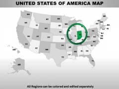 Editable Usa Indiana State PowerPoint Maps Editable Usa Indiana State PowerPoint Maps