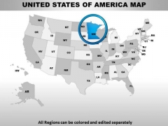 Editable Usa Minnesota State PowerPoint Maps Editable Usa Minnesota State PowerPoint Maps