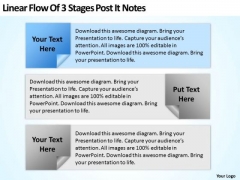 Examples Of Business Processes Linear Flow 3 Stages Post It Notes Ppt PowerPoint Template Examples Of Business Processes Linear Flow 3 Stages Post It Notes Ppt PowerPoint Template