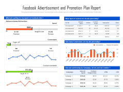 Facebook Advertisement And Promotion Plan Report Ppt PowerPoint Presentation Gallery Mockup PDF