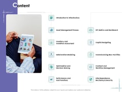 Facility Management Content Ppt Model Slideshow PDF Facility Management Content Ppt Model Slideshow PDF