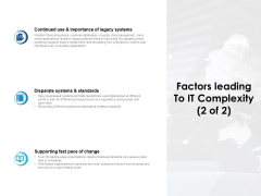 Factors Leading To IT Complexity System Ppt PowerPoint Presentation Pictures Vector Factors Leading To IT Complexity System Ppt PowerPoint Presentation Pictures Vector