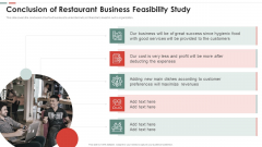 Feasibility Analysis Template Different Projects Conclusion Of Restaurant Business Portrait PDF Feasibility Analysis Template Different Projects Conclusion Of Restaurant Business Portrait PDF