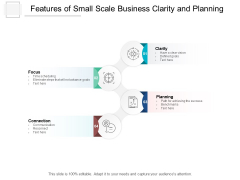 Features Of Small Scale Business Clarity And Planning Ppt PowerPoint Presentation Summary Gallery