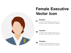Female Executive Vector Icon Ppt PowerPoint Presentation Summary Guidelines PDF