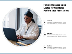 Female Manager Using Laptop For Workforce Performance Assessment Ppt PowerPoint Presentation Gallery Visual Aids PDF Female Manager Using Laptop For Workforce Performance Assessment Ppt PowerPoint Presentation Gallery Visual Aids PDF