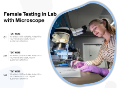 Female Testing In Lab With Microscope Ppt PowerPoint Presentation Show Slide Download PDF Female Testing In Lab With Microscope Ppt PowerPoint Presentation Show Slide Download PDF
